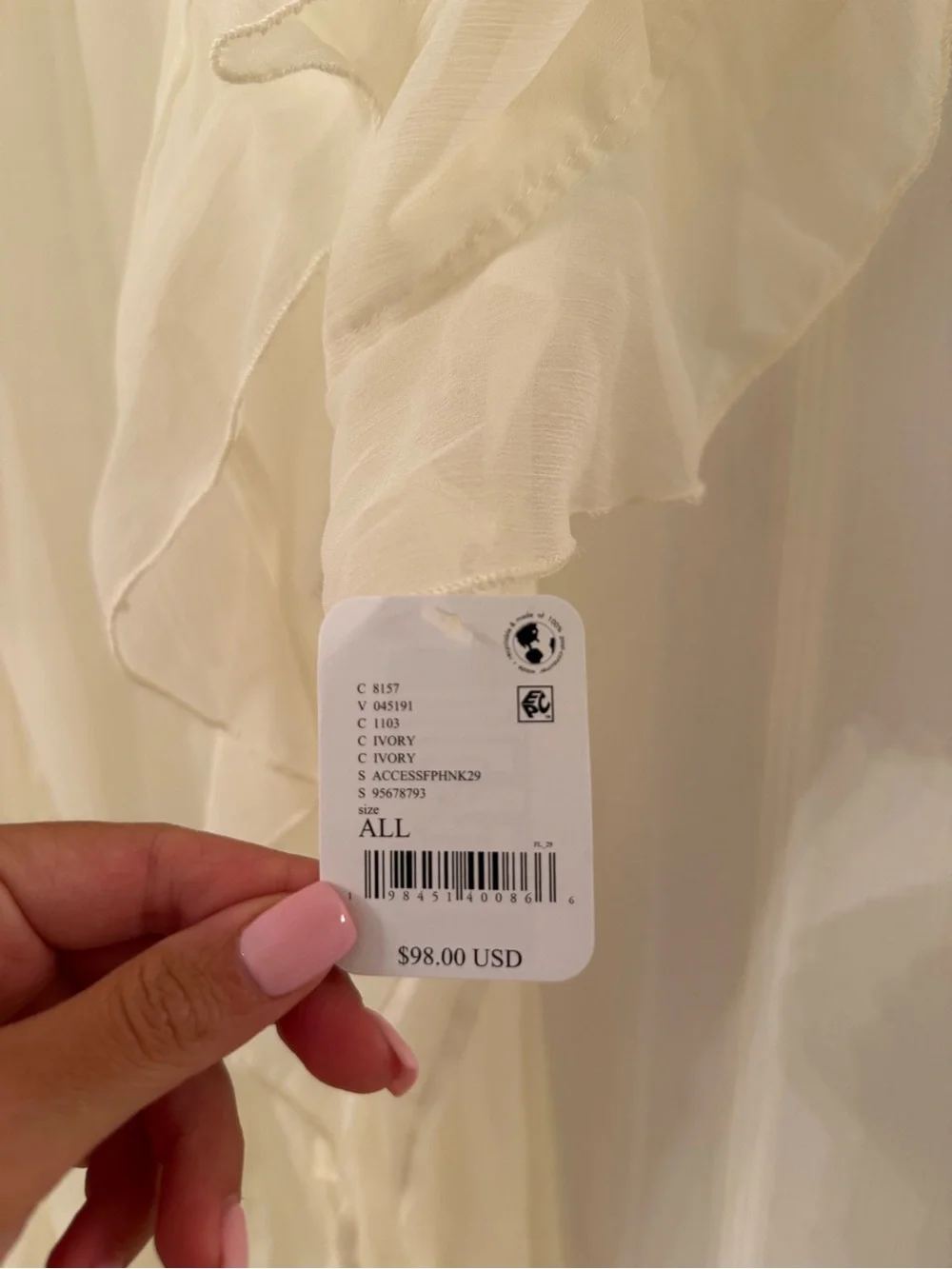 Free People Winter Valley Kimono Ivory